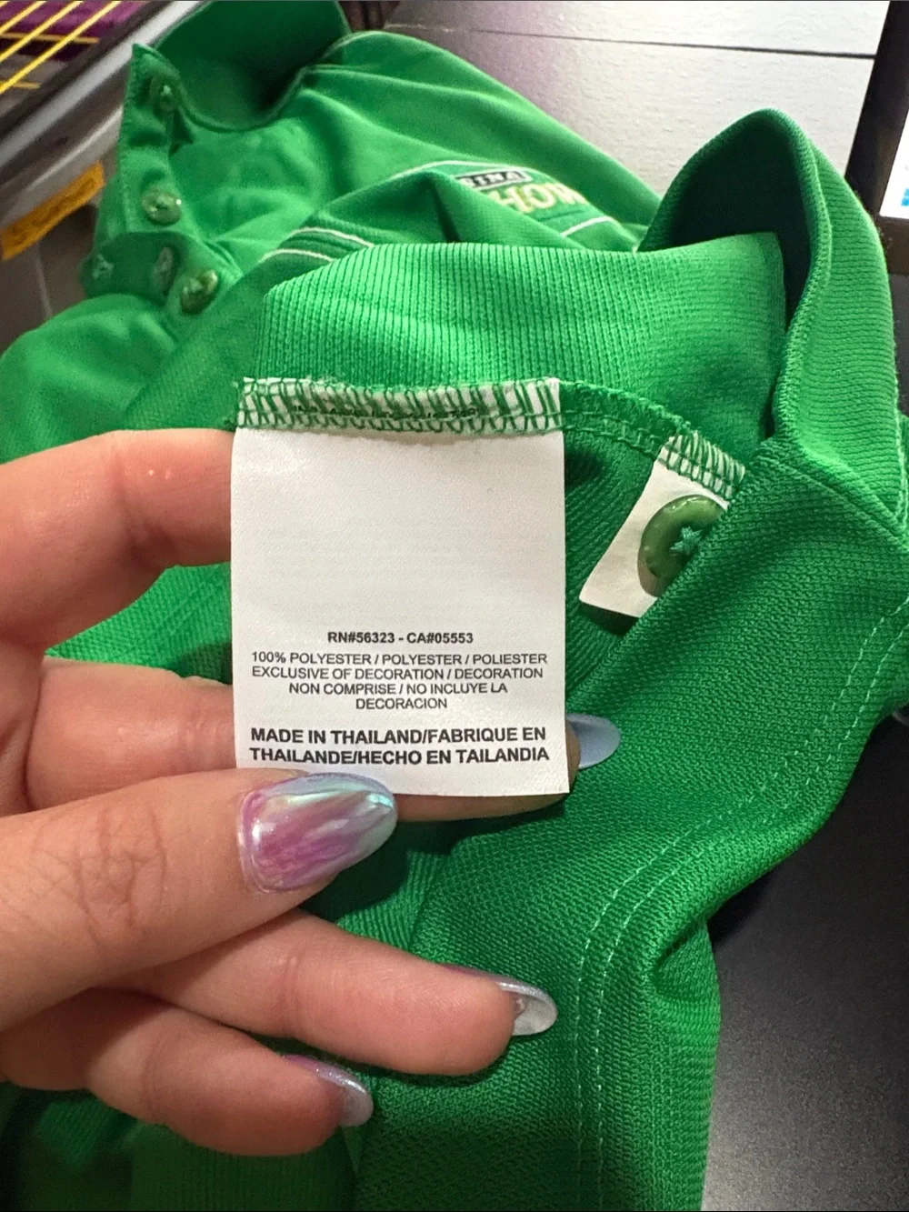 Nike Golf Women’s Green Button-Down Polo with Purina Dog Chow Patch size medium